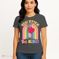 Cute You Otter Be Kind Women's T-Shirt thumb 4