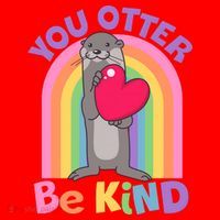 Cute You Otter Be Kind Santa Hat thumb 1