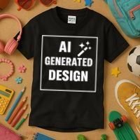 Create Your Own Custom AI Generated Personalized Design Kids T-Shirt thumb 3
