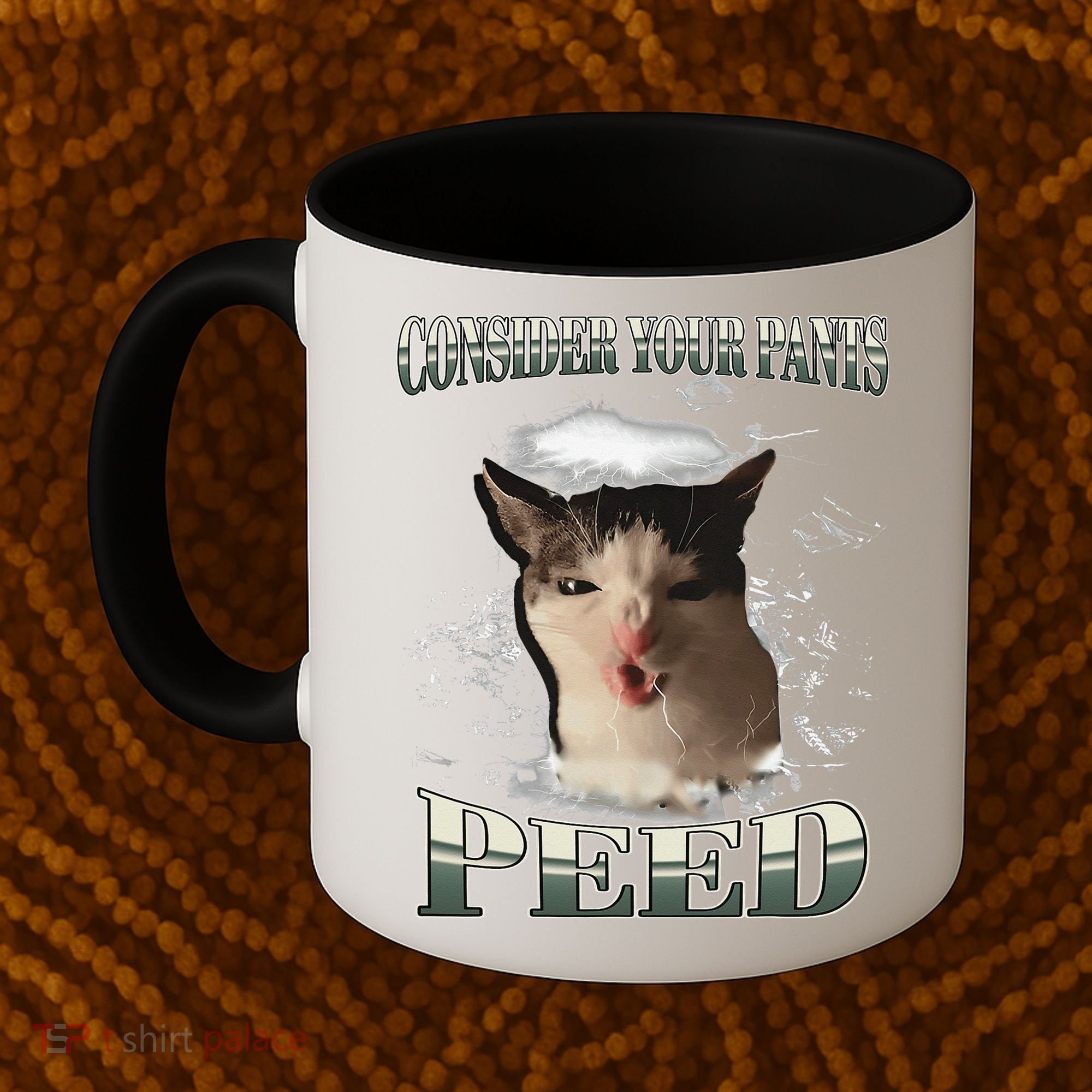 Consider Your Pants Peed Funny Freak Cat Meme Humor Saying Coffee Mug