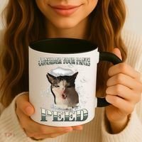 Consider Your Pants Peed Funny Freak Cat Meme Humor Saying Coffee Mug thumb 3