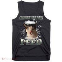 Consider Your Pants Peed Funny Freak Cat Meme Humor Saying Tank Top thumb 0