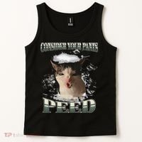 Consider Your Pants Peed Funny Freak Cat Meme Humor Saying Tank Top thumb 2