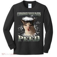 Consider Your Pants Peed Funny Freak Cat Meme Humor Saying Kids Long Sleeve Shirt thumb 0