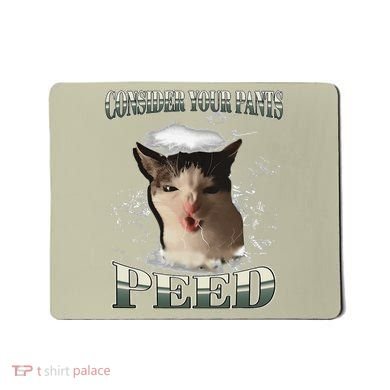 Consider Your Pants Peed Funny Freak Cat Meme Humor Saying Mousepad