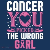 Cancer You Picked The Wrong Girl Breast Cancer Awareness Sweatshirt thumb 3
