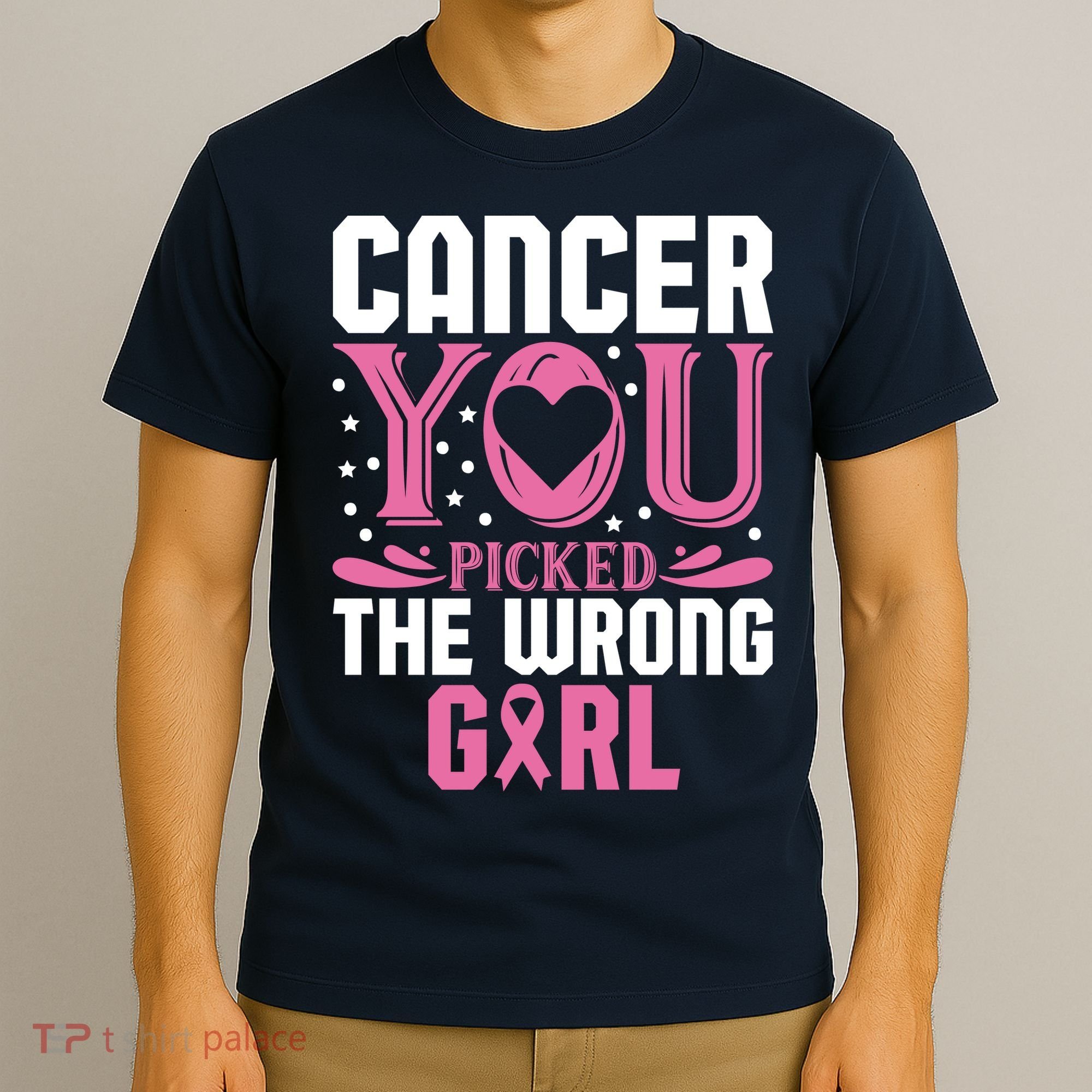 Cancer You Picked The Wrong Girl Breast Cancer Awareness T-Shirt