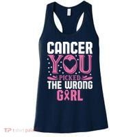 Cancer You Picked The Wrong Girl Breast Cancer Awareness Women's Tank Top thumb 0