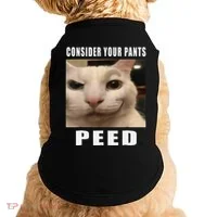Consider Your Pants Peed Cat Funny Doggie Tank thumb 0