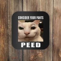 Consider Your Pants Peed Cat Funny Coaster thumb 0