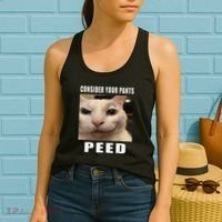 Consider Your Pants Peed Cat Funny Women's Tank Top thumb 2