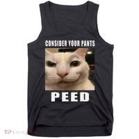 Consider Your Pants Peed Cat Funny Tank Top thumb 0
