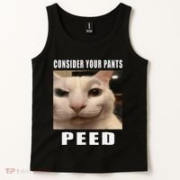 Consider Your Pants Peed Cat Funny Tank Top thumb 2