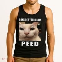 Consider Your Pants Peed Cat Funny Tank Top thumb 3