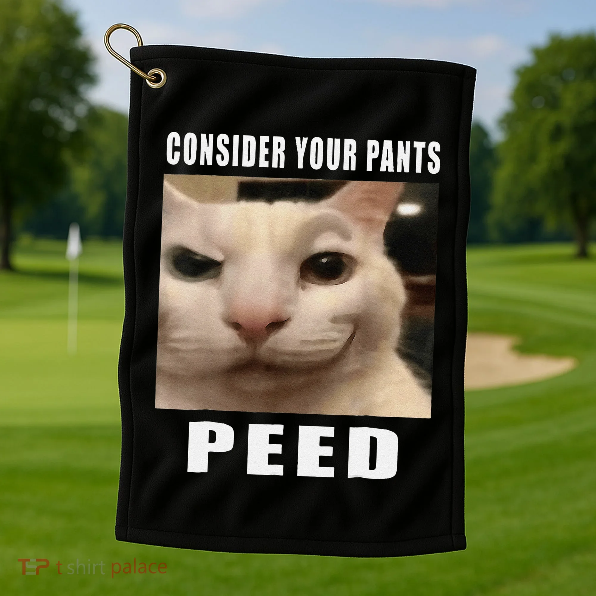 Consider Your Pants Peed Cat Funny Golf Towel