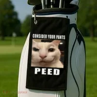 Consider Your Pants Peed Cat Funny Golf Towel thumb 2
