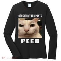 Consider Your Pants Peed Cat Funny Women's Long Sleeve Shirt thumb 0