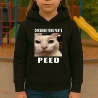 Consider Your Pants Peed Cat Funny Kids Hoodie thumb 3