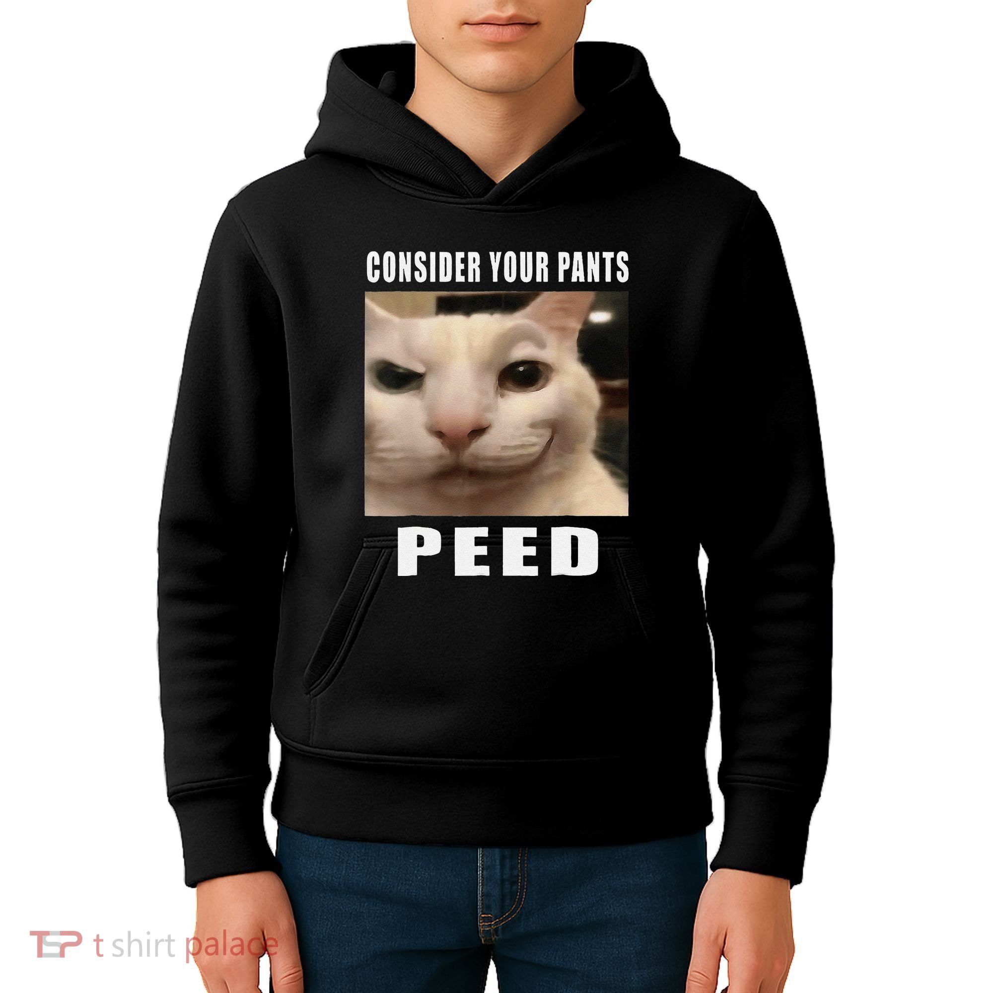 Consider Your Pants Peed Cat Funny Kids Hoodie