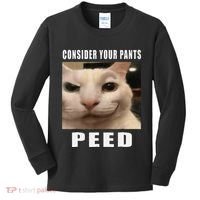 Consider Your Pants Peed Cat Funny Kids Long Sleeve Shirt thumb 0