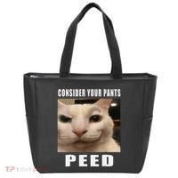 Consider Your Pants Peed Cat Funny Tote Bag thumb 0