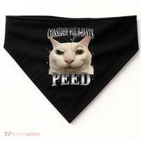 Consider Your Pants Peed Silly Cat Meme USA-Made Doggie Bandana thumb 0