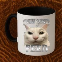 Consider Your Pants Peed Silly Cat Meme Coffee Mug thumb 2