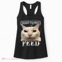 Consider Your Pants Peed Silly Cat Meme Women's Tank Top thumb 0