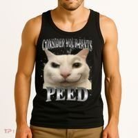 Consider Your Pants Peed Silly Cat Meme Tank Top thumb 3