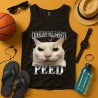 Consider Your Pants Peed Silly Cat Meme Tank Top thumb 4