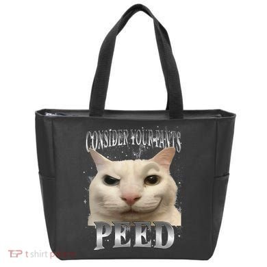 Consider Your Pants Peed Silly Cat Meme Tote Bag