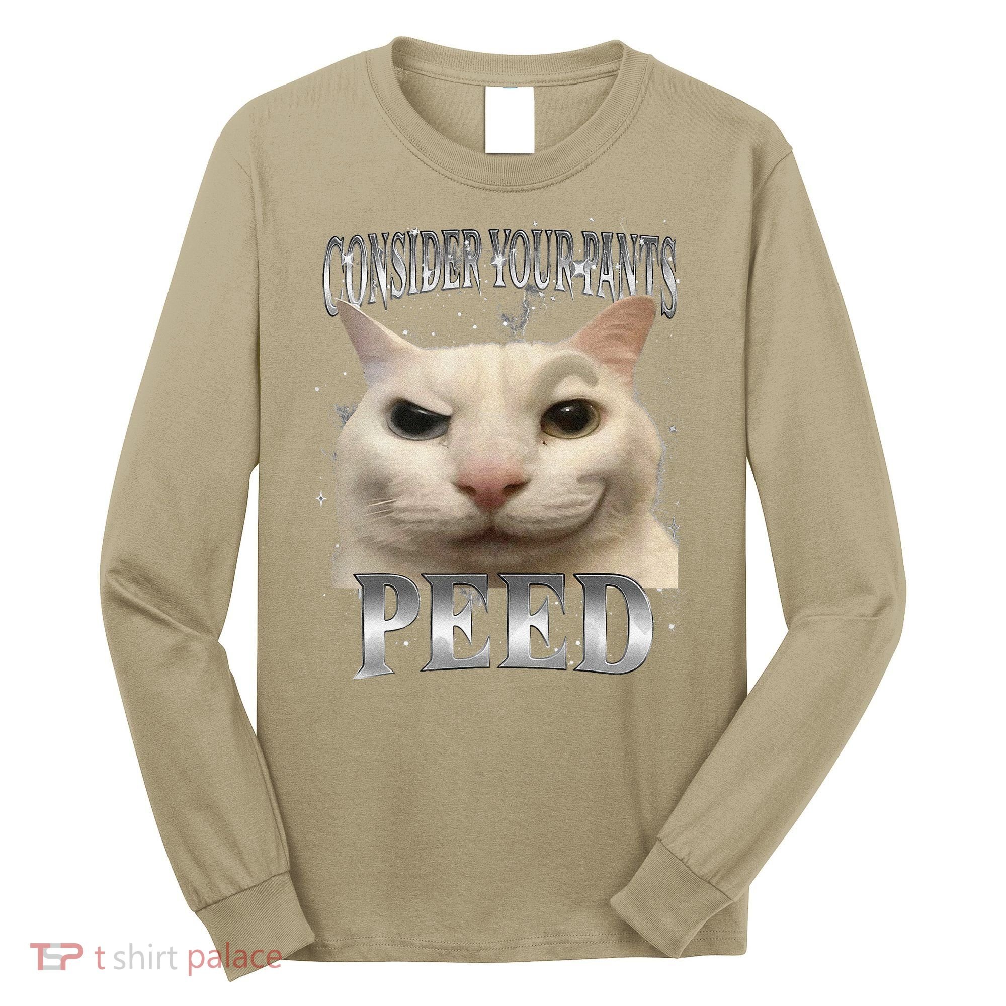 Consider Your Pants Peed Silly Cat Meme Long Sleeve Shirt