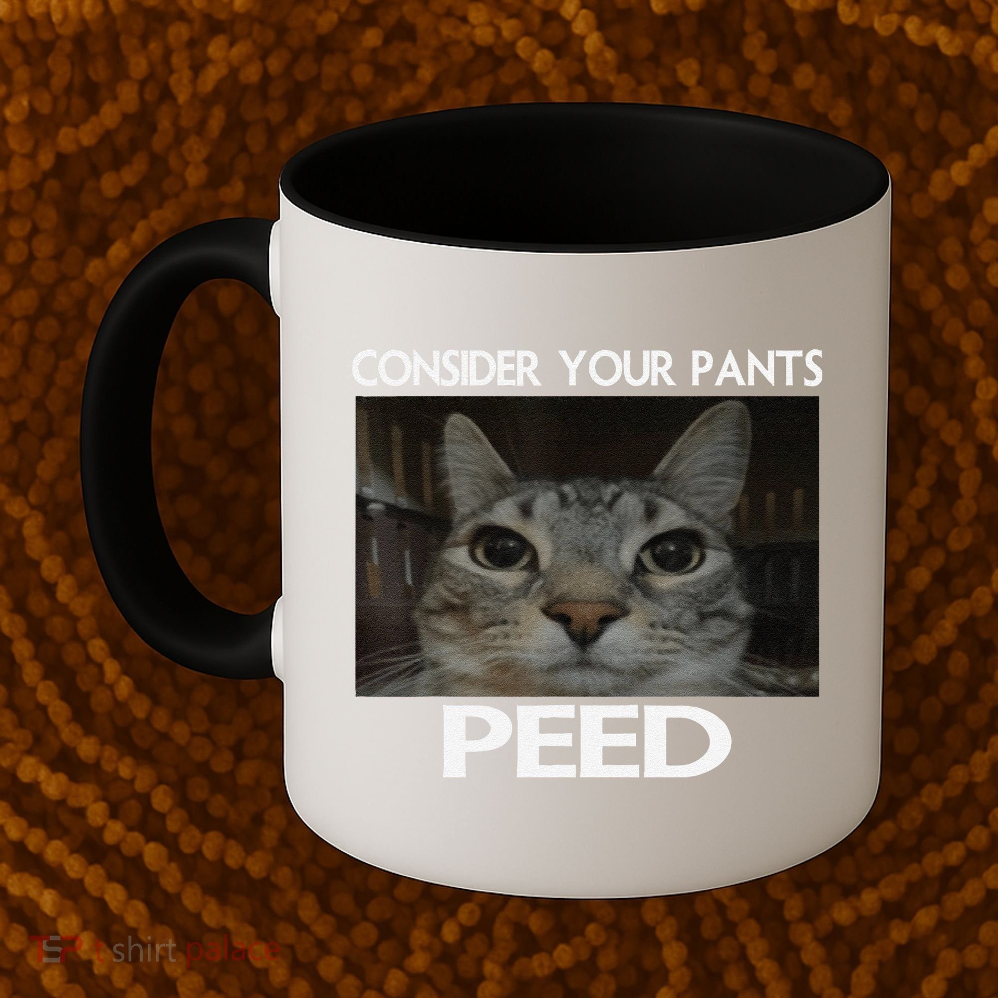 Consider Your Pants Peed Cat Funny Silly Cat Meme Coffee Mug