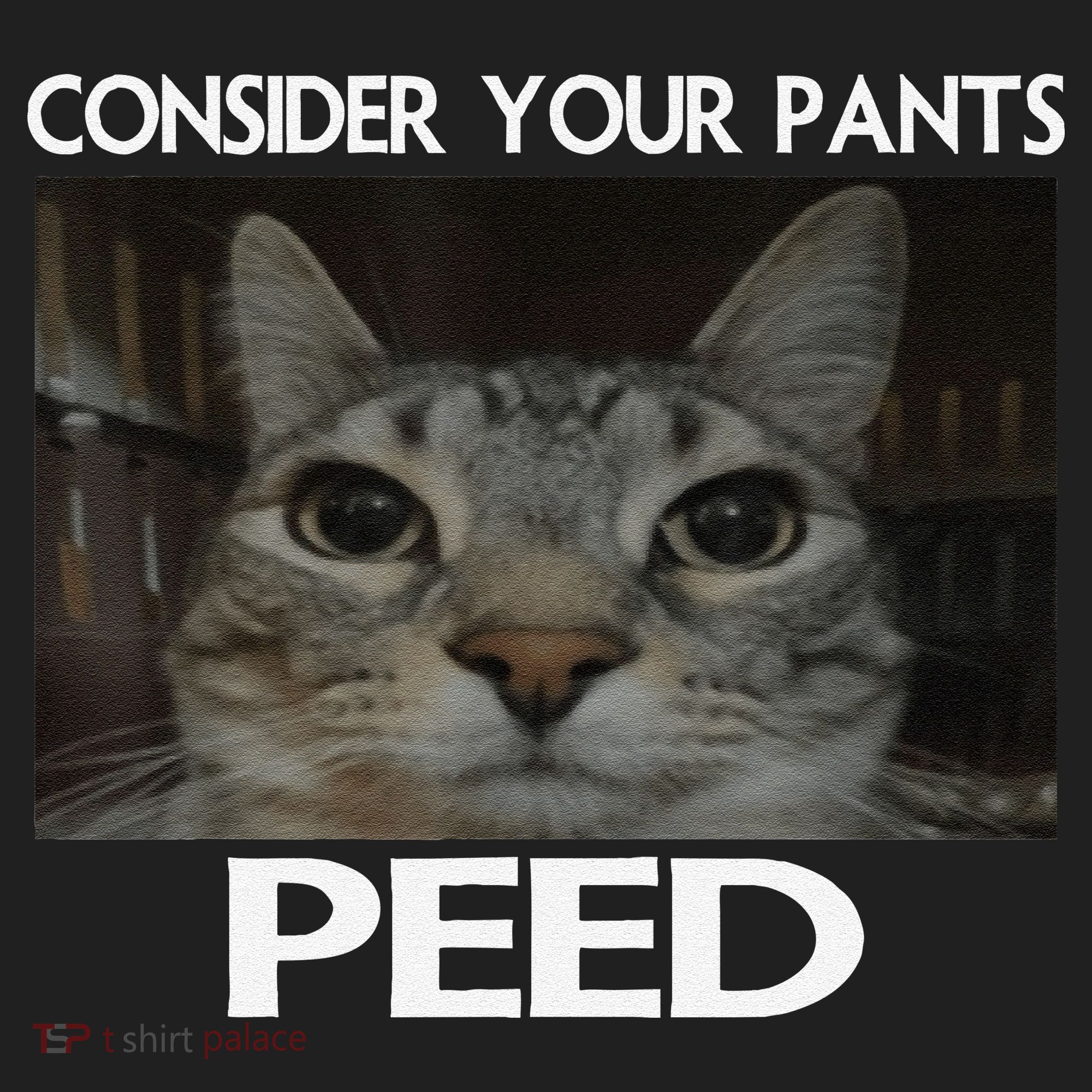 Consider Your Pants Peed Cat Funny Silly Cat Meme Golf Towel
