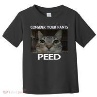 Consider Your Pants Peed Cat Funny Silly Cat Meme Toddler T-Shirt thumb 0