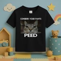 Consider Your Pants Peed Cat Funny Silly Cat Meme Toddler T-Shirt thumb 3