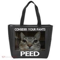 Consider Your Pants Peed Cat Funny Silly Cat Meme Tote Bag thumb 0
