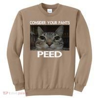 Consider Your Pants Peed Cat Funny Silly Cat Meme Sweatshirt thumb 0
