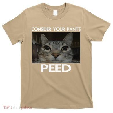 Consider Your Pants Peed Cat Funny Silly Cat Meme T-Shirt
