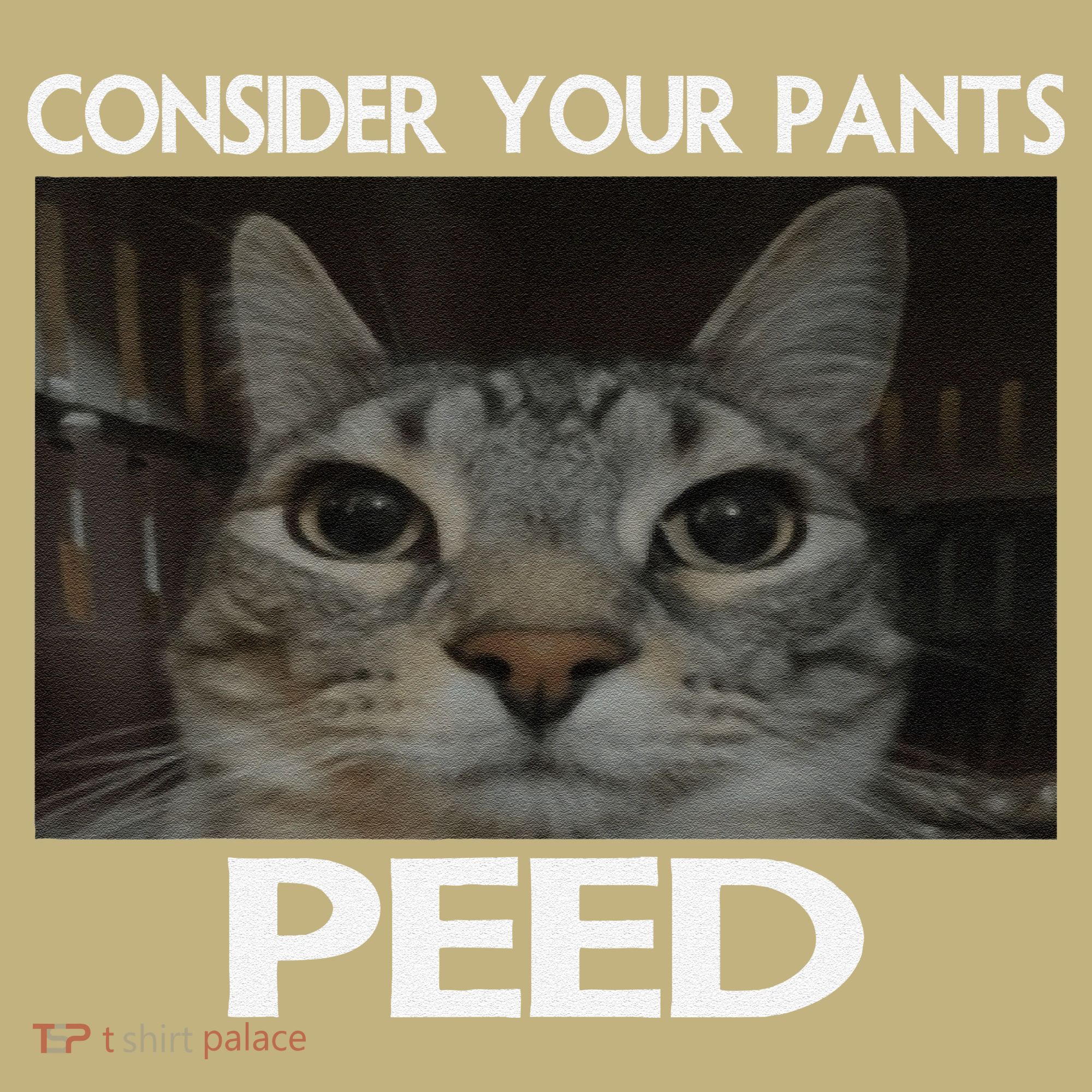 Consider Your Pants Peed Cat Funny Silly Cat Meme Polo