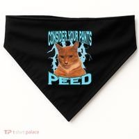Consider Your Pants Peed Silly Cat Meme USA-Made Doggie Bandana thumb 0