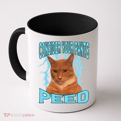 Consider Your Pants Peed Silly Cat Meme Coffee Mug