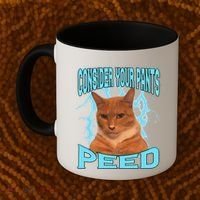 Consider Your Pants Peed Silly Cat Meme Coffee Mug thumb 2