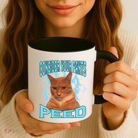 Consider Your Pants Peed Silly Cat Meme Coffee Mug thumb 3