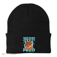 Consider Your Pants Peed Silly Cat Meme Beanie thumb 0