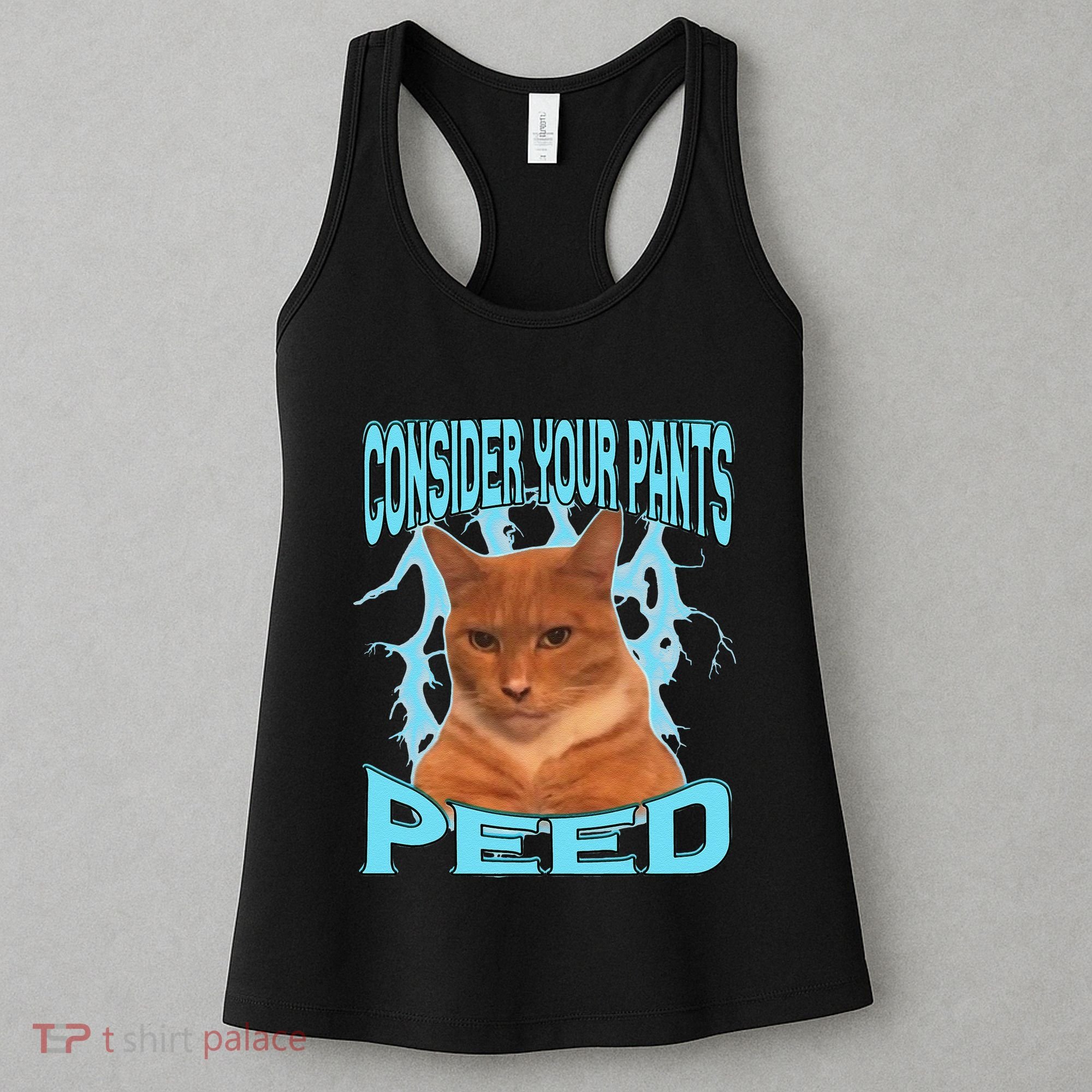 Consider Your Pants Peed Silly Cat Meme Women's Tank Top