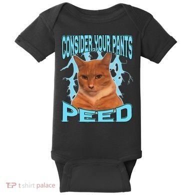Consider Your Pants Peed Silly Cat Meme Baby Bodysuit