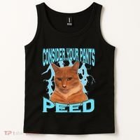 Consider Your Pants Peed Silly Cat Meme Tank Top thumb 2