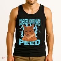 Consider Your Pants Peed Silly Cat Meme Tank Top thumb 3