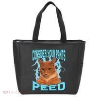 Consider Your Pants Peed Silly Cat Meme Tote Bag thumb 0
